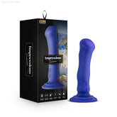 Impressions By Blush® | Santorini G-Spot Blue 6.5-Inch Long Rechargeable Vibrating Dildo With Suction Cup Base-French Quarter Lingerie